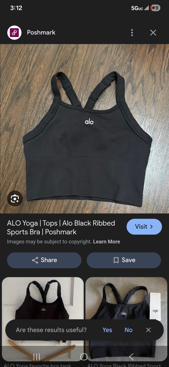 Alo Short Bar Tantop Black