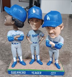 Los Angeles Dodgers Tri MVP. Guerrero, Yager, and Cey 5inch. Bobblehead