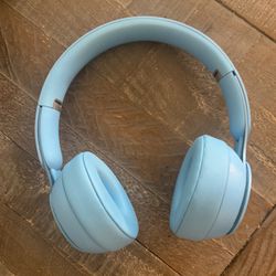 Blue Matte Beats By Dre Solo Headphones
