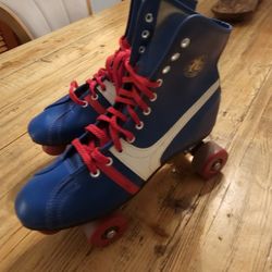 VERY NICE VINTAGE FIREBALL ROLLER DERBY ROLLER SKATES 1970S GREAT CONDITION BARLEY USED SIZE 8
