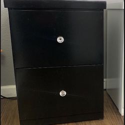Black Nightstand with 2 Drawers🤩New