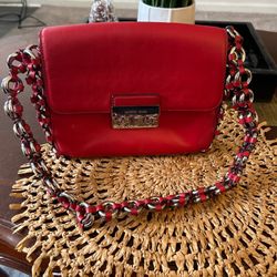 Michael Kors Read Leather Piper Flap Shoulder Bag