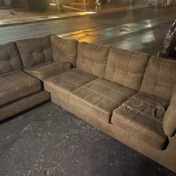 Comfortable Brown Sectional Sofa