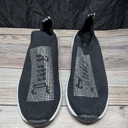 Juicy Couture Women's Ablaze Embellished Rhinestone Black Sneakers SIZE 7.5