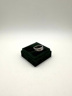 .925 Sterling Silver Cross Band Spinning Ring Sz 10.5