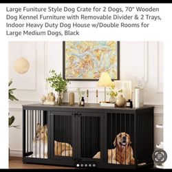 Large Dog Furniture Kennel For 2