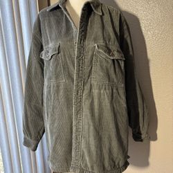 High Sierra Green Corduroy Sherpa Jacket men’s size Large 
