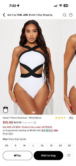 Fashion nova one piece bathing suit.
