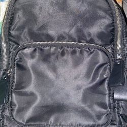 Black Satin Mini Backpack 