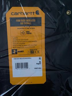 Carharrt Firm XL Regular Duck Insulated Bib Overalls
