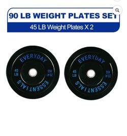 BalanceFrom Olympic Bumper Plate Weight Plate, 45 lbs Pair Color