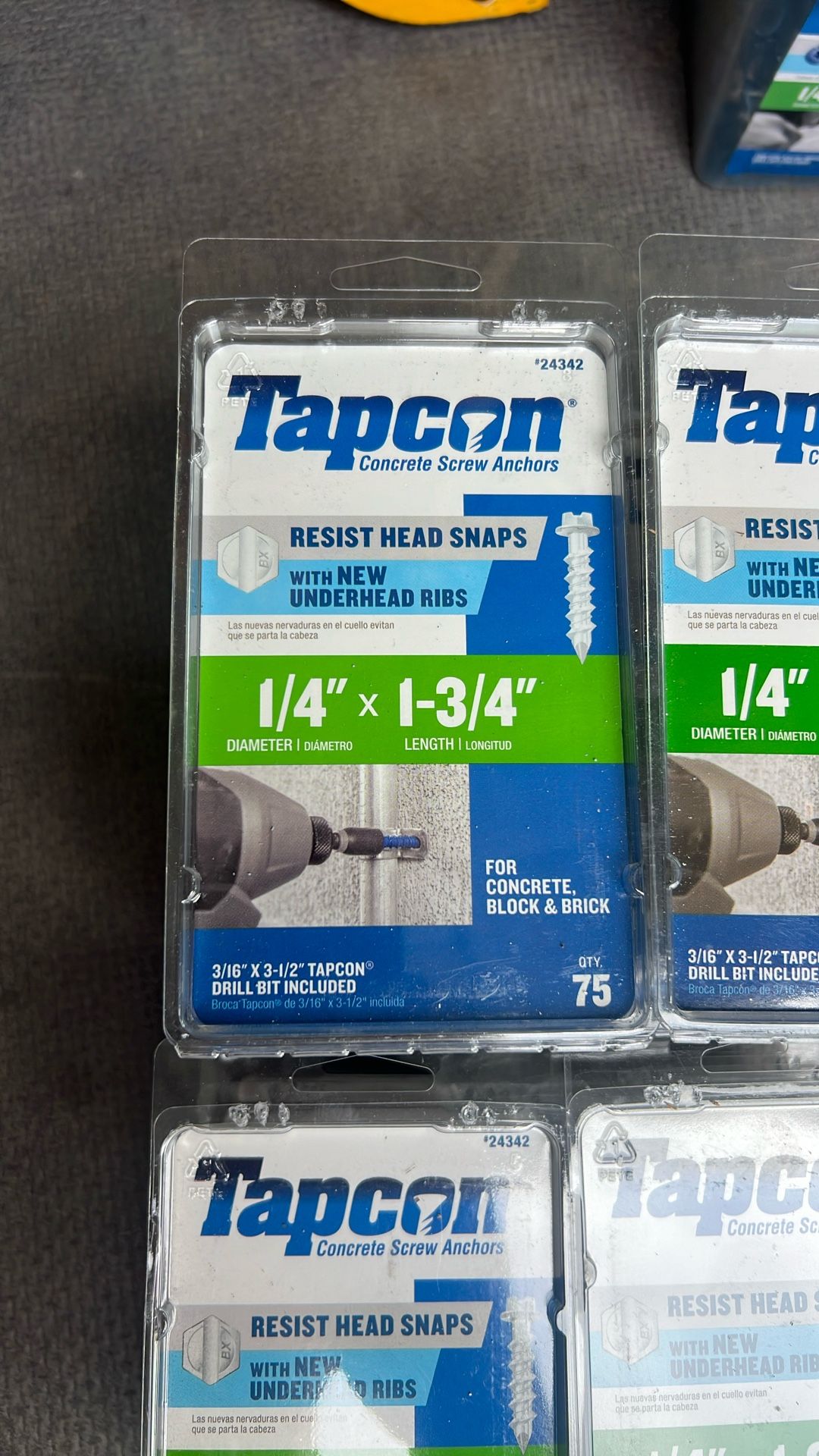 Tapcon Concrete Screw Anchors