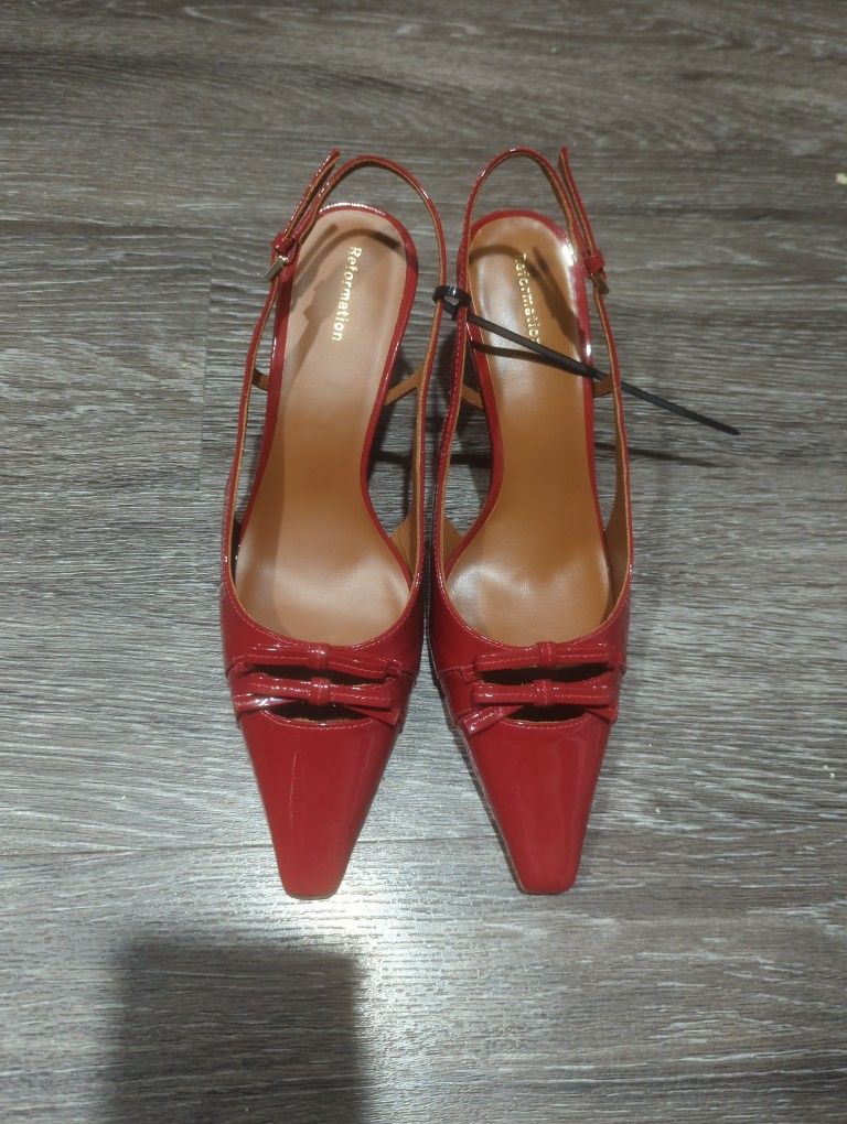 Reformation Noreen Slingback Heels