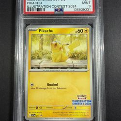 Pokemon Pikachu Illustration Contest PSA 9