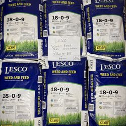 Lesco 18-0-9 Weed And Feed Fertilizer- (3 Bags For $110)