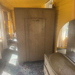 Free Antique Art Deco Wardrobe And Dresser/Vanity