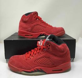 jordan 5 red suede