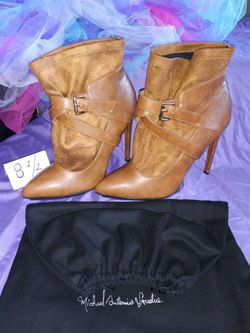 Brown ankle booties