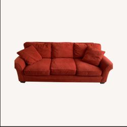 West Elm Style Red 3-Seater Sofa - Plush, Comfortable, Great Condition