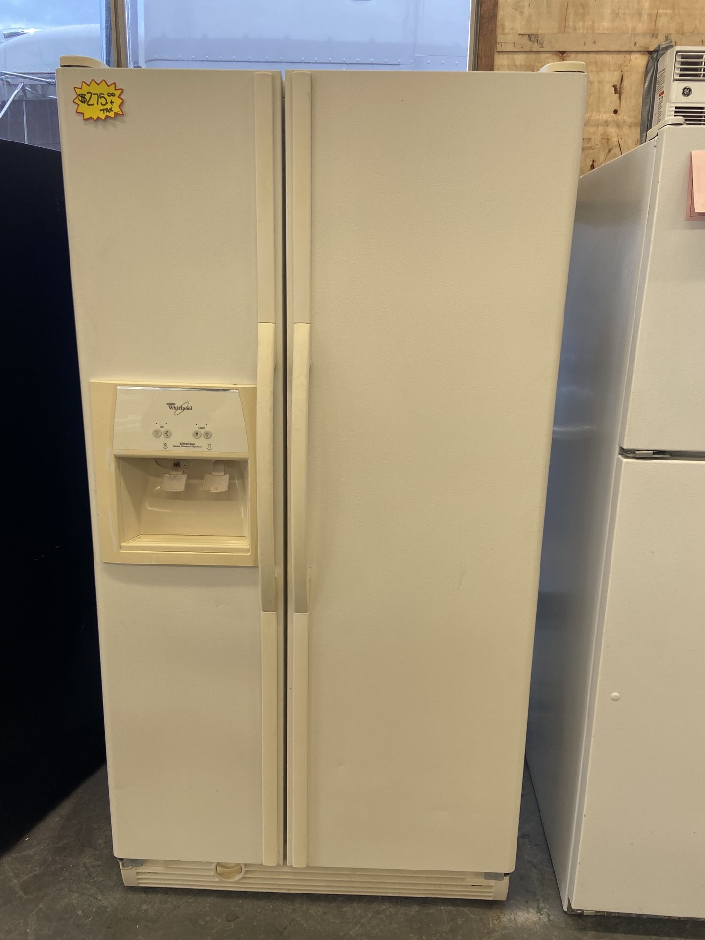 WHIRLPOOL BISQUE SIDE BY SIDE REFRIGERATOR