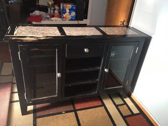 Kitchen China cabinet, pure solid wood with glass shelves and light on both two sides