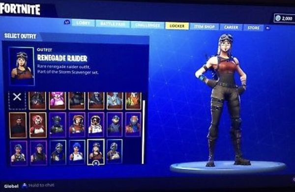 fortnite account - renegade radar fortnite
