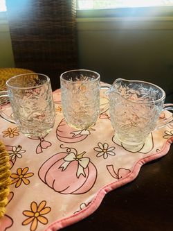 2 tazas y creamera, princess house fantasy vintage