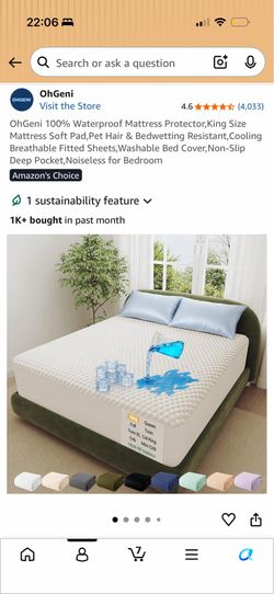 Water proof mattress protector King size