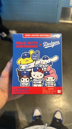 Hello Kitty x Dodger Plush Clip