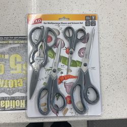 Glad 4pc Multipurpose Shears And Scissors Set 