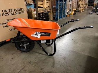 330lbs Electric Battery Powered Wheelbarrow Dump Cart Motor Wheel Handcart 7km/h