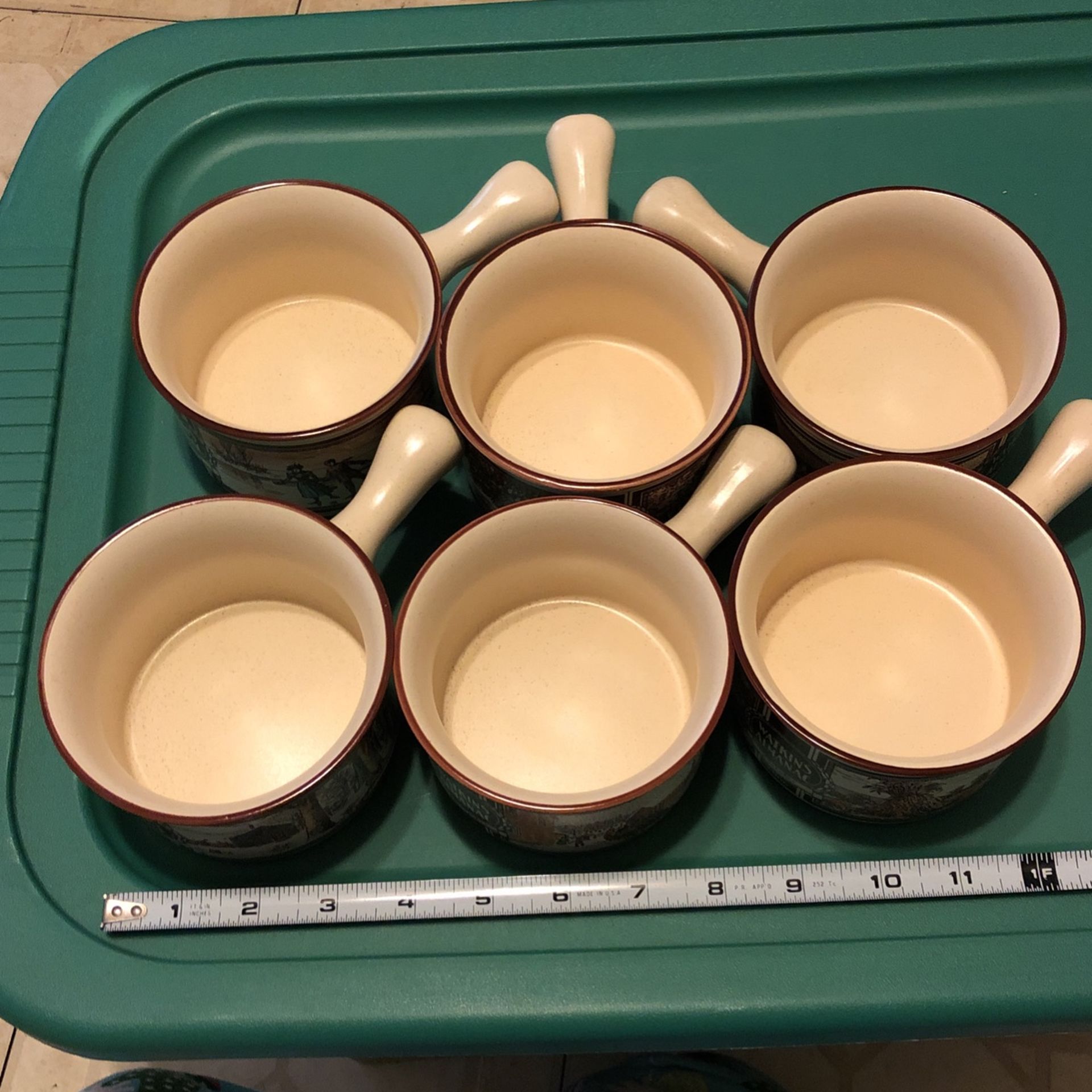 watkins almanac set of 6 soup bowls with handles