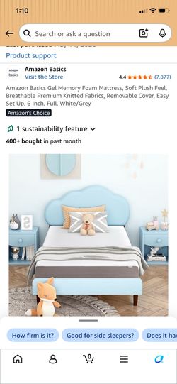 Full size memory foam mattress