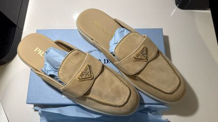 Saint Tropez Suede Mules - Light Brown