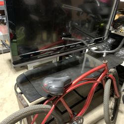 TV television stand black glass metal and wooden