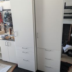 Sektion cabinets with shelves and drawers, good condition