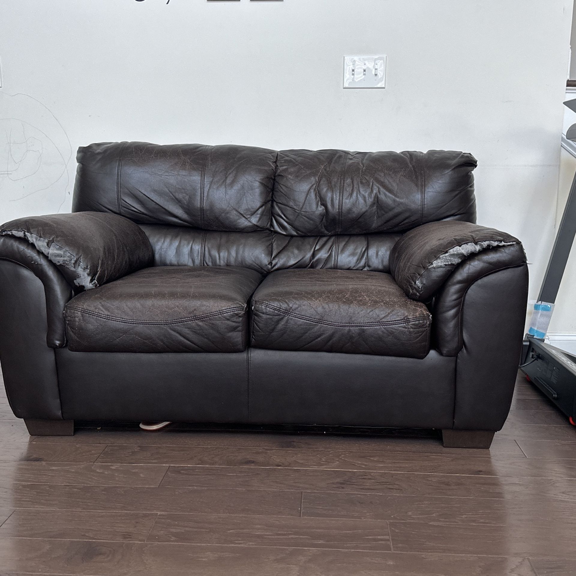 Faux Leather Loveseat(free)
