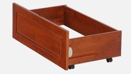 Two wooden rolling under futon storage drawers made for Night and Day Furniture futons