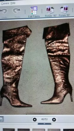 Woman's Gold Toned boots