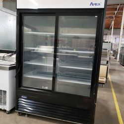 Used Atosa 2 Sliding Glass Door Refrigerator 