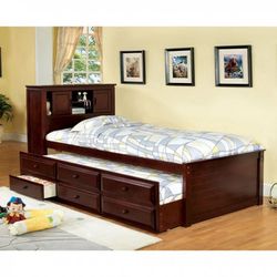 Twin Bed With Trundle And Storage Drawers