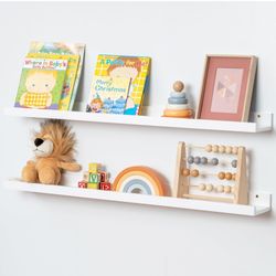 36” White Floating Shelves 