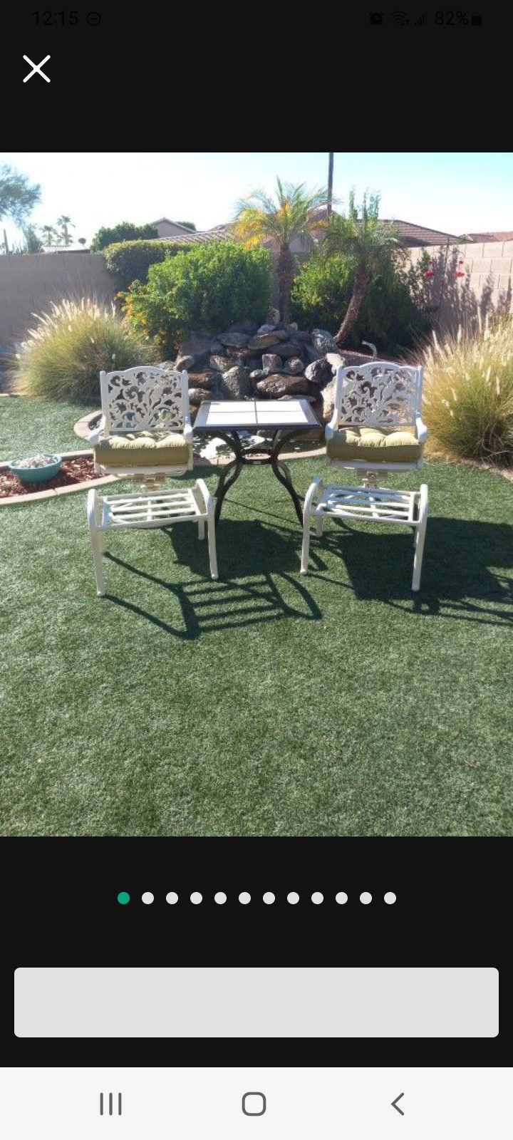 Bistro Patio Set Aluminum