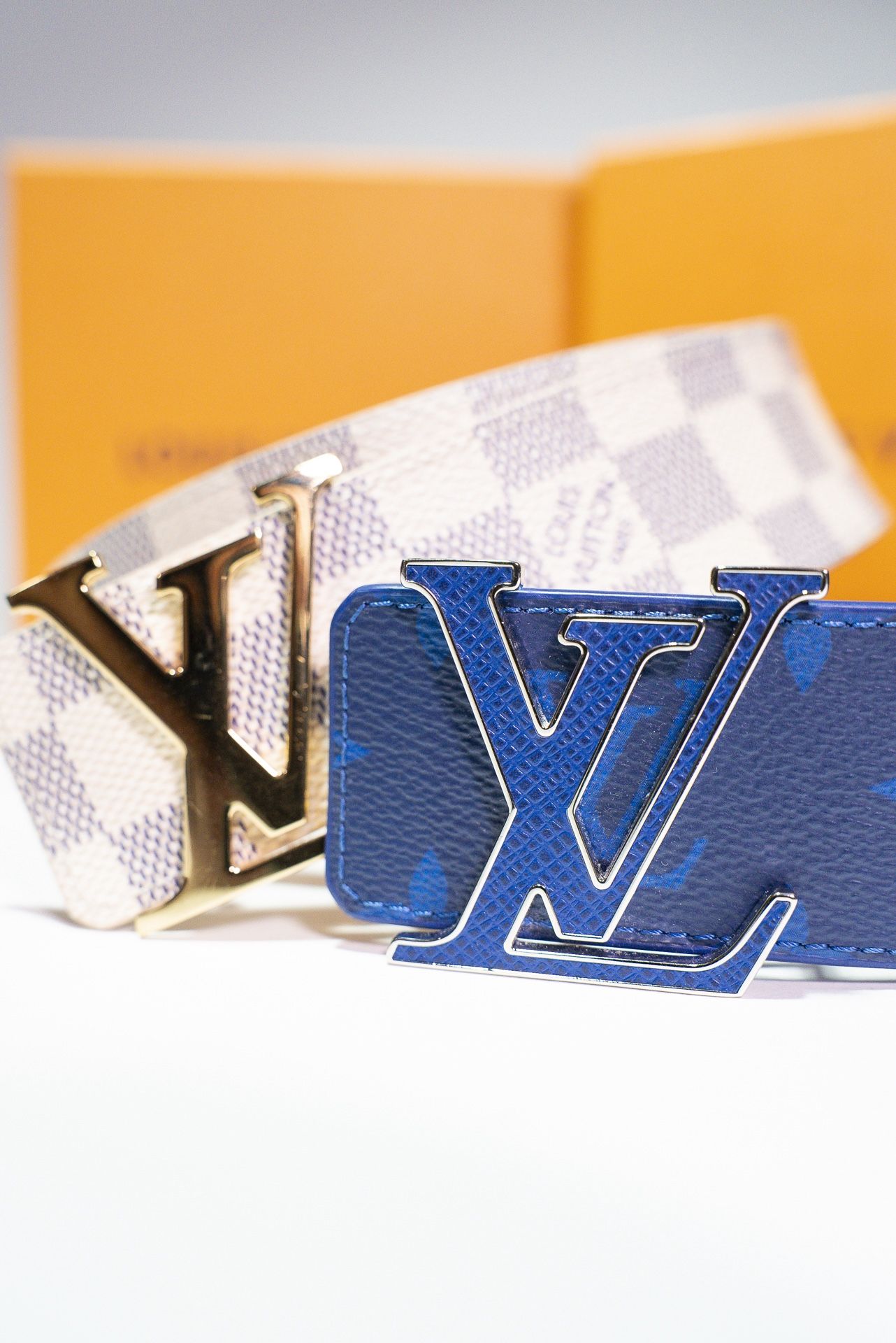 Pair of Louis Vuitton Belts Sz 38