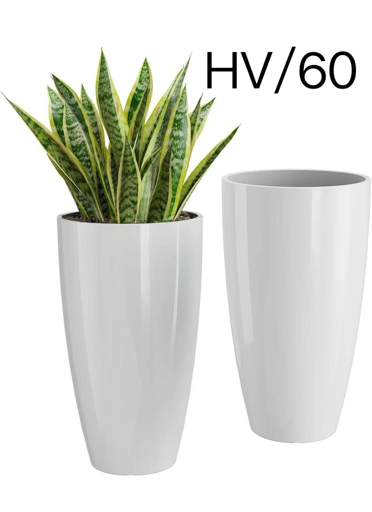 21 inch Tall Planters for Indoor & Outdoor Plants, 2 Pack Sturdy Plant-Flower-Tree Pots for Front Porch Patio Deck Living Room Decor
