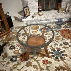 Coffee Table, End Table And Wooden Shelf