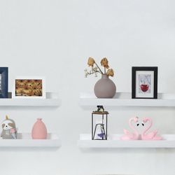 Long Floating Shelves -Set of 4 -white Color 