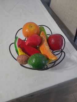 Fake fruit bowl