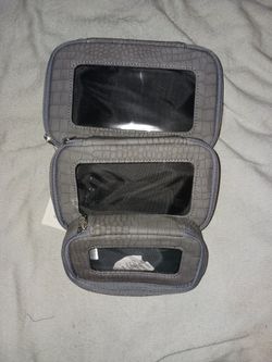 Thirty-One Gifts Clear Case Trio - Grey Crocodile 