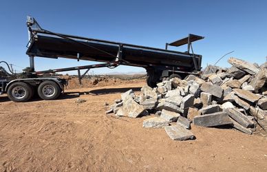 Concrete Dirt rock dump